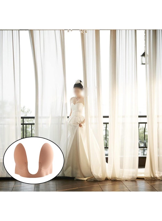 KOWVOWZ Sticky Bra Strapless Backless Bra Adhesive up Rod Bra Invisible Bra Strapless Women Strapless Deep U-Shaped Silicone Bra for Breast Lifting Dress Bra - Image 5