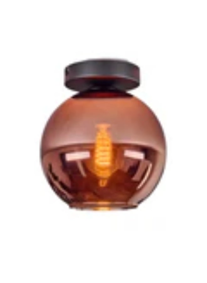 Modern Copper Glass Globe Ceiling Light - Image 4