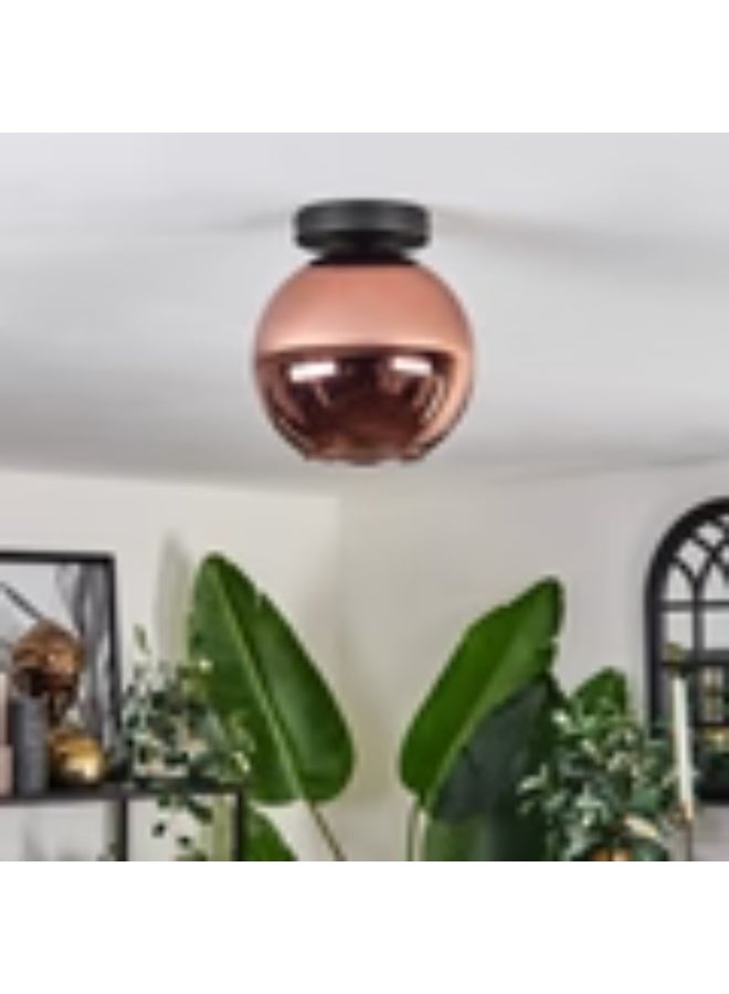 Modern Copper Glass Globe Ceiling Light - Image 1