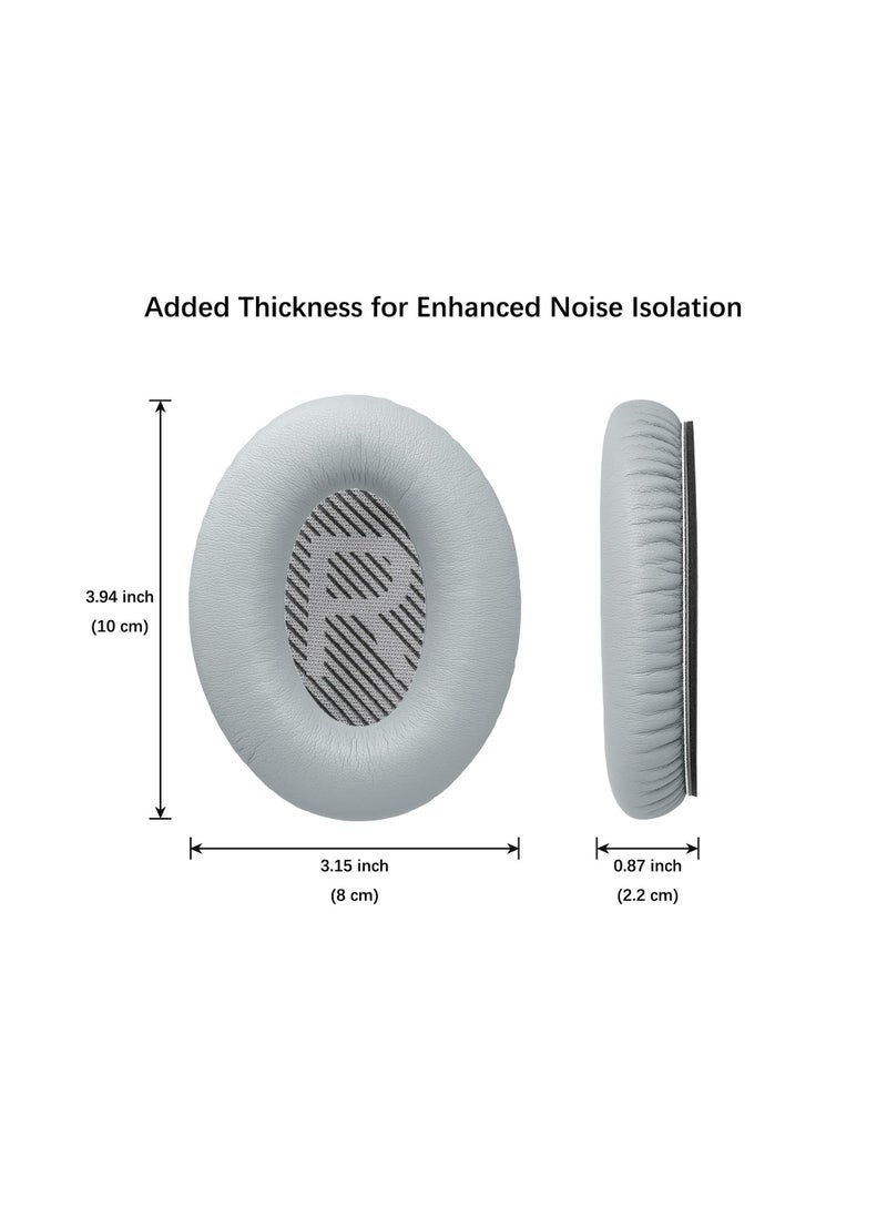 وسائد أذن بديلة لسماعات الرأس Bose QuietComfort-35 (QC-35) وQuietComfort-35 II (QC-35 II/QC 35II)، وأغطية أذن ممتازة مع رغوة عازلة للضوضاء، وسمك إضافي (فضي) - pzsku/Z77F59D7E18D4865F8A73Z/45/_/1709019806/e9a613e2-46ca-422e-a79d-3f2432785ba7