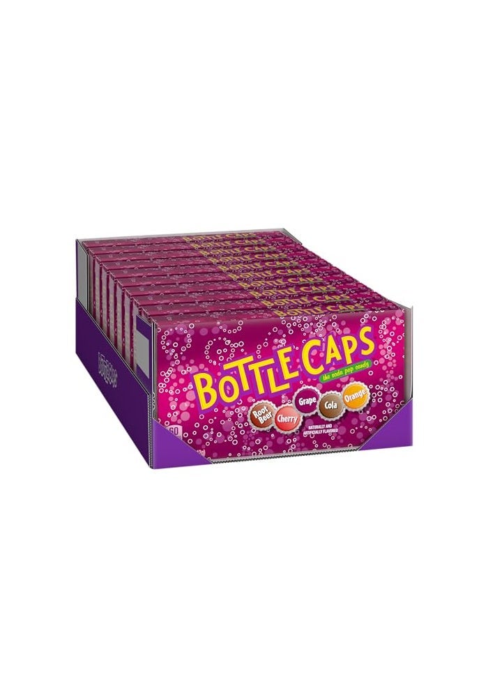 Wonka Bottle Caps Fizzy Hard Candy 5 Ounce Theater Candy Boxes Pack of 10 - Image 1