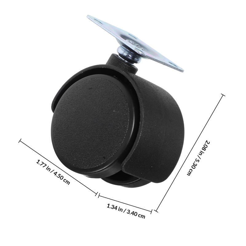 Rolling Chair Wheels, Flexible Swivel Caster for Furniture Mobility, Durable Nylon Design - Image 2
