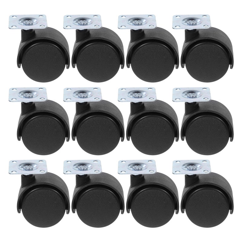 Rolling Chair Wheels, Flexible Swivel Caster for Furniture Mobility, Durable Nylon Design - Image 1