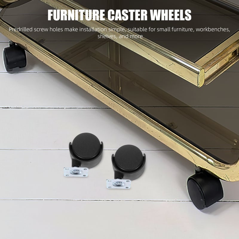 Rolling Chair Wheels, Flexible Swivel Caster for Furniture Mobility, Durable Nylon Design - Image 5
