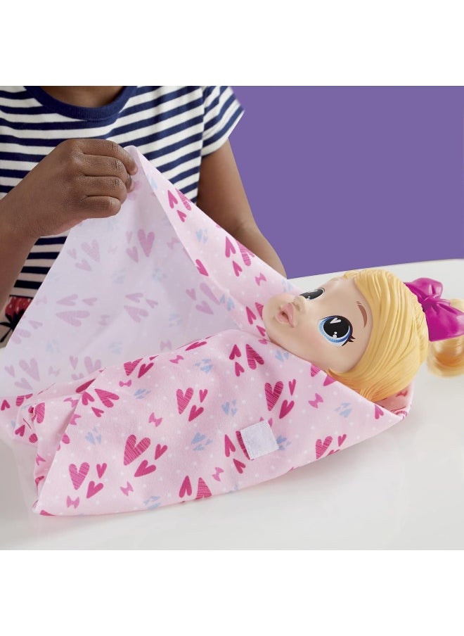 Baby Alive - Baby Alive Shampoo Snuggle Harper Hugs Blonde Hair 11 Inch Water Baby Doll Playset - Image 1