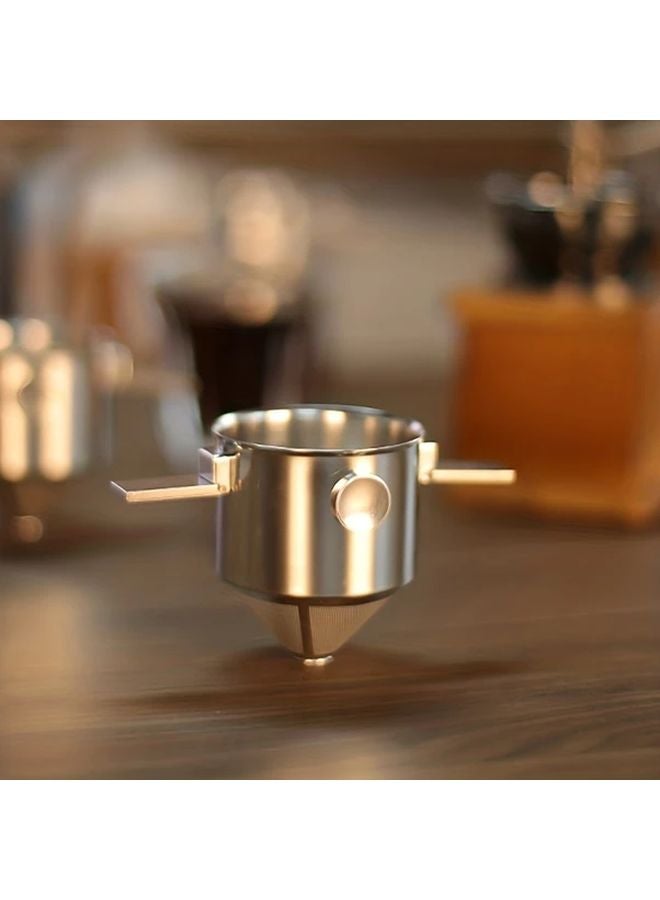 مرشح القهوة المعلق المحمول من الفولاذ المقاوم للصدأ 304 بدون ورق لتحضير القهوة بالطريقة اليدوية - Image 3