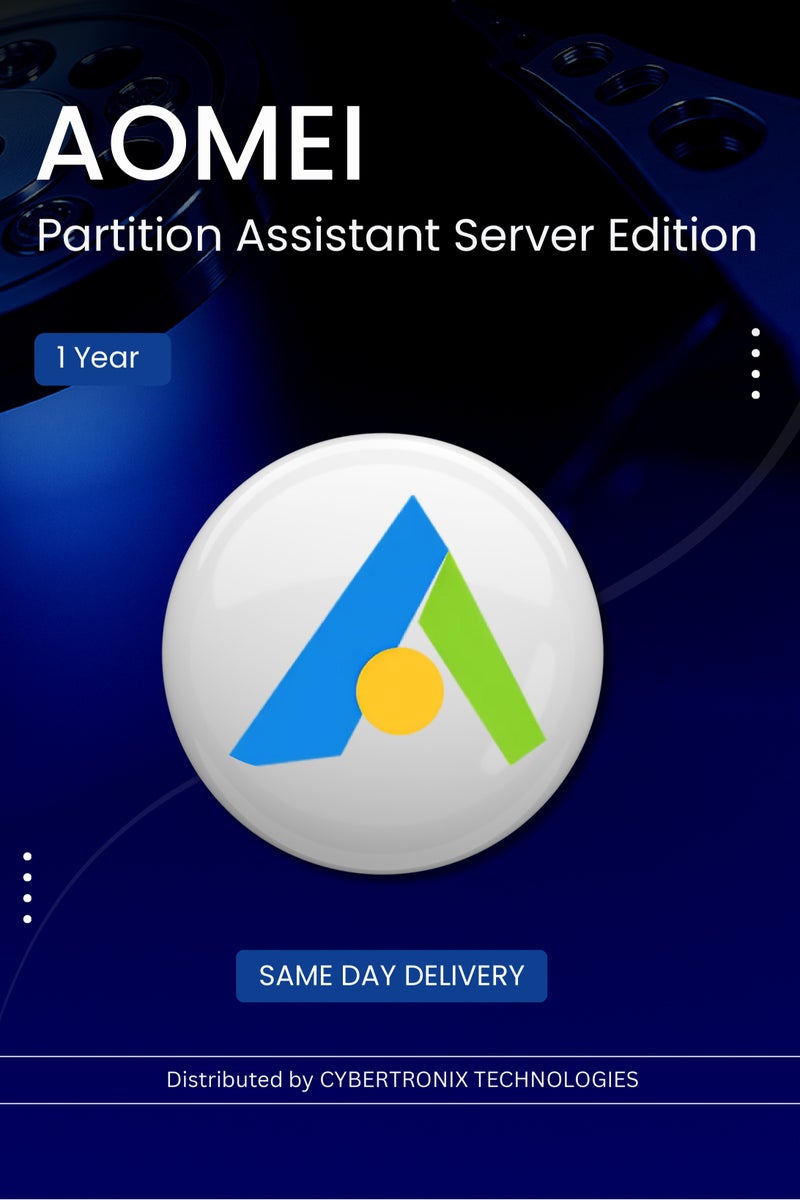 AOMEI Partition Assistant Server Edition |  1 Year | Digital License | SAME DAY DELIVERY
