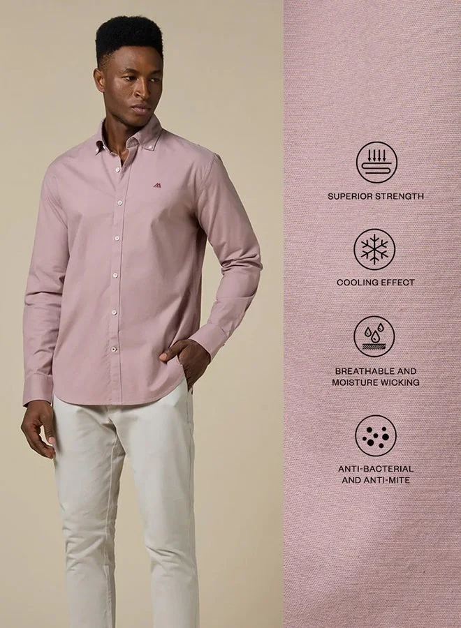 MANNERISM  The Sunset Hue Dark Pink Shirt with Warm Glow for Men | Best Price UAE