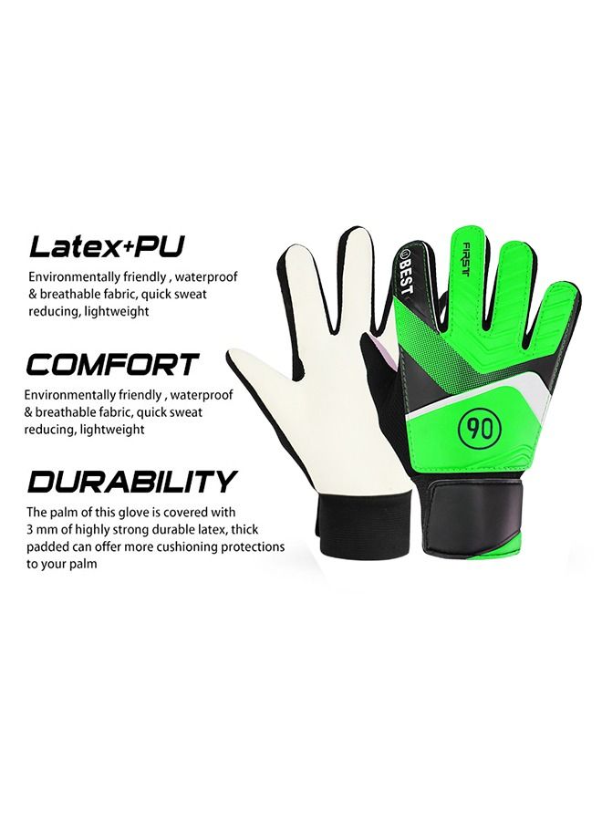 Best Youth Soccer Goalkeeper Gloves Green - Image 2