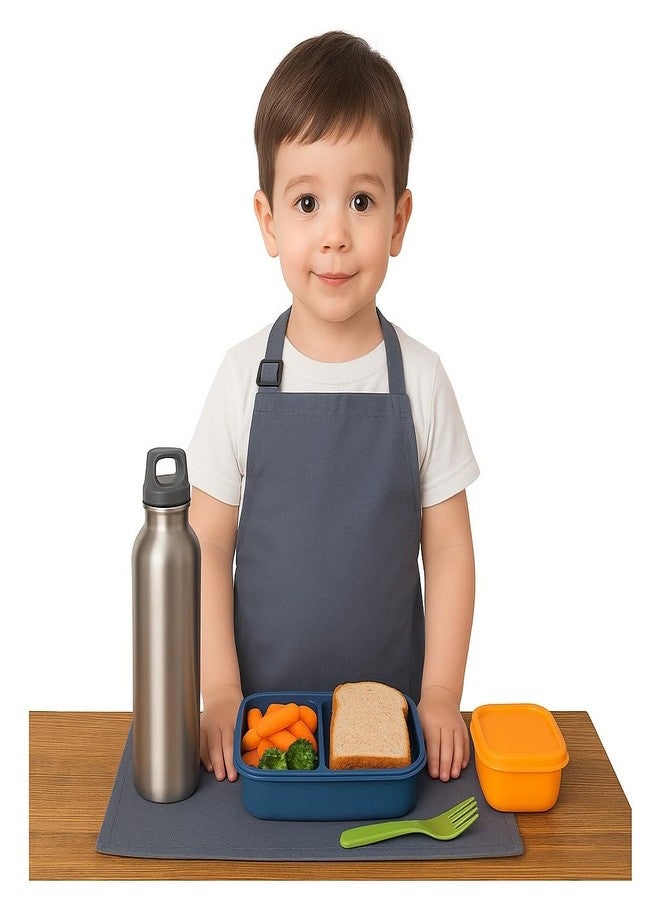 Switchon Waterproof Polyester Design Multi Purpose Apron with Cloth Plate for Kids - 3 yrs to 6.5 yrs, Proudly Made in India (White, 3 Yrs to 6.5yrs) - Image 2