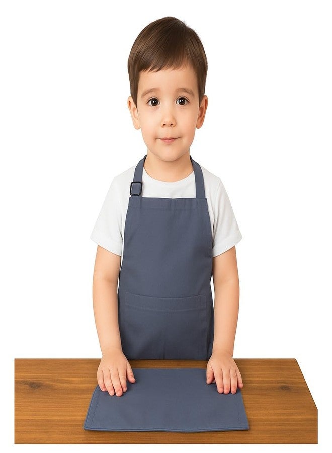 Switchon Waterproof Polyester Design Multi Purpose Apron with Cloth Plate for Kids - 3 yrs to 6.5 yrs, Proudly Made in India (White, 3 Yrs to 6.5yrs) - Image 1