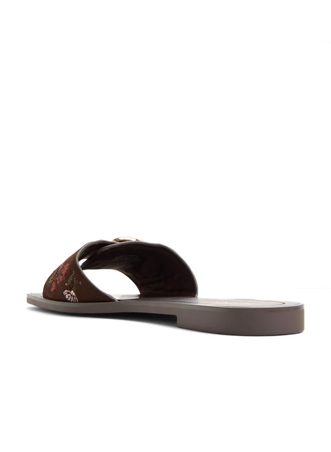Aldo  Somer Ladies Brown Flat Sandals for Women | Best Price UAE