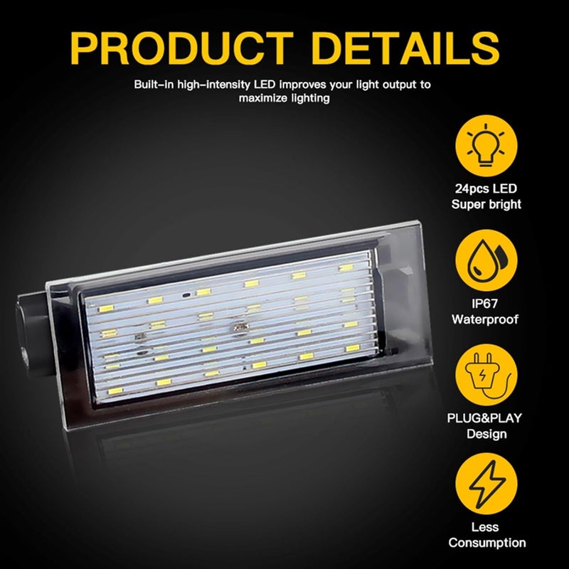 QASULER LED License Plate Light for Renault and Opel - Image 4