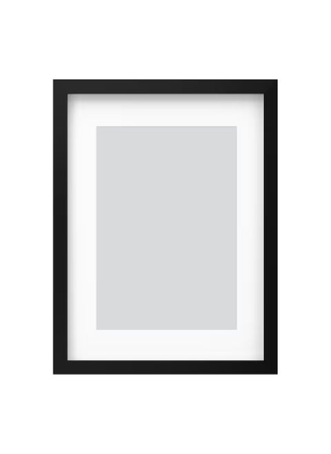 Picture Frame - Wall Frame - Mounted Frame Black (Plastic & Fibreboard) 30x40 cm