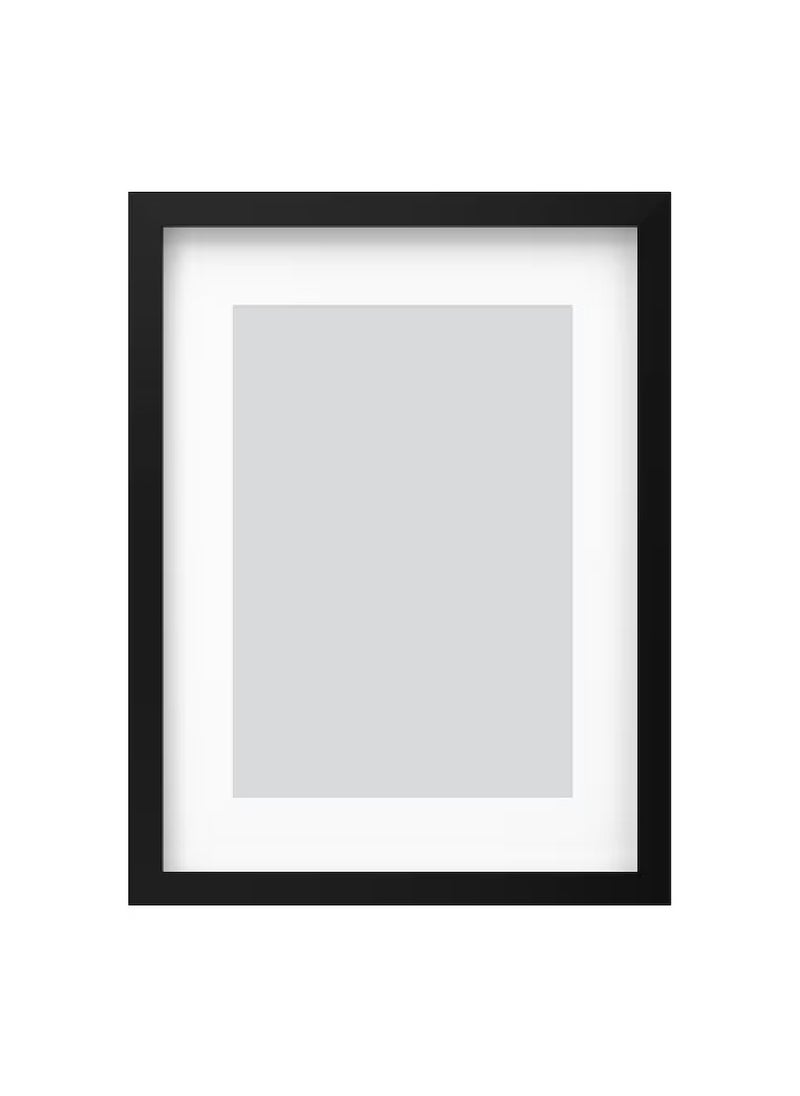 Picture Frame - Wall Frame - Mounted Frame Black (Plastic & Fibreboard) 30x40 cm