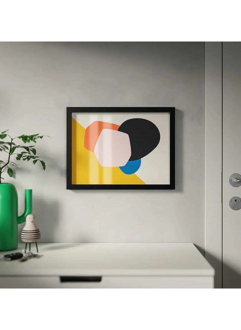 Picture Frame - Wall Frame - Mounted Frame Black (Plastic & Fibreboard) 30x40 cm