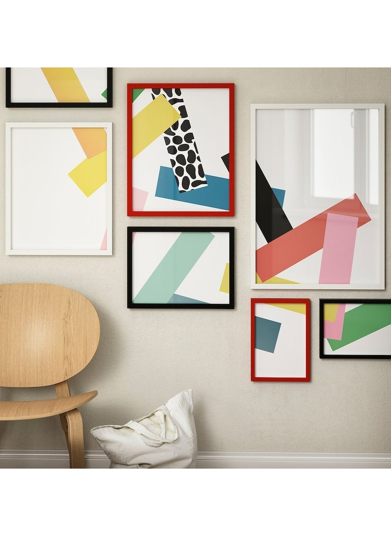 Picture Frame - Wall Frame - Mounted Frame Black (Plastic & Fibreboard) 30x40 cm
