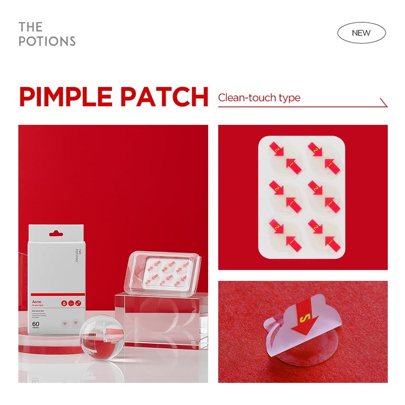THE POTIONS لصقات حب الشباب من بوتيونز | لصقات هيدروكوليد للبقع للعيوب الجلدية، والبثور، وحماية البشرة، وتخفيف حب الشباب | 10 مم 36 قطعة، 12 مم 24 قطعة (60 إجمالي) | العناية بالبشرة الكورية - Image 4