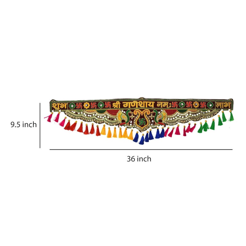 Great Art Torans for Main Door Wall Hanging Bandhanwar Entrance Bandarwal Festive Decoration Home Item Decor Length 36 Door Toran and Office DecorDoor Thoranam Thorans Latest GT1158 - Image 5