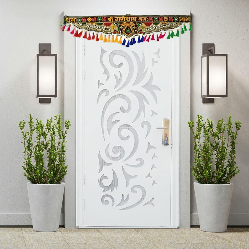 Great Art Torans for Main Door Wall Hanging Bandhanwar Entrance Bandarwal Festive Decoration Home Item Decor Length 36 Door Toran and Office DecorDoor Thoranam Thorans Latest GT1158 - Image 2