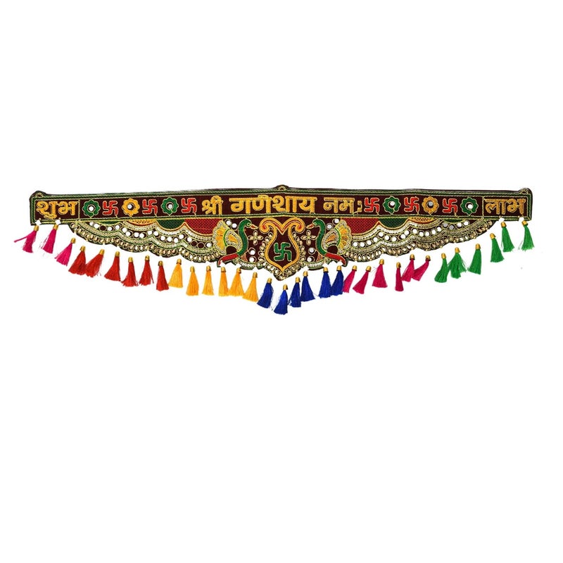 Great Art Torans for Main Door Wall Hanging Bandhanwar Entrance Bandarwal Festive Decoration Home Item Decor Length 36 Door Toran and Office DecorDoor Thoranam Thorans Latest GT1158 - Image 4