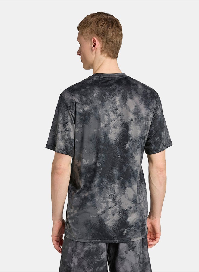 Adidas Train Essentials Seasonal All Over Print T-Shirt - Image 2