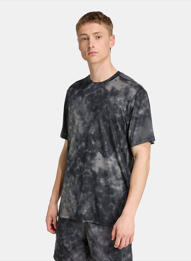 Adidas Train Essentials Seasonal All Over Print T-Shirt - Image 1