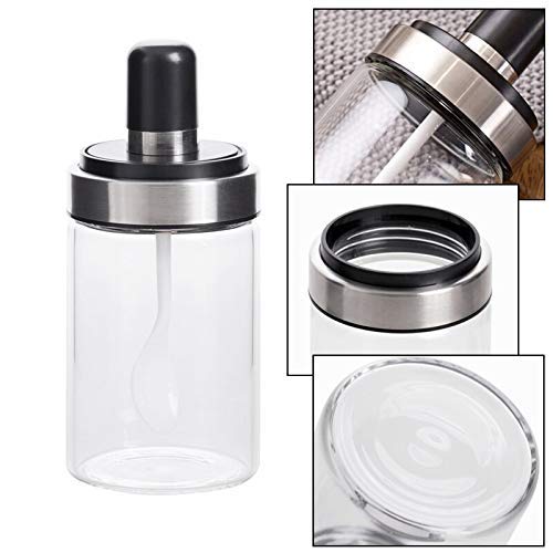 ZURATO Glass Storage Spice Jar With Spoon - 250 ml, 1 Pieces - Image 4