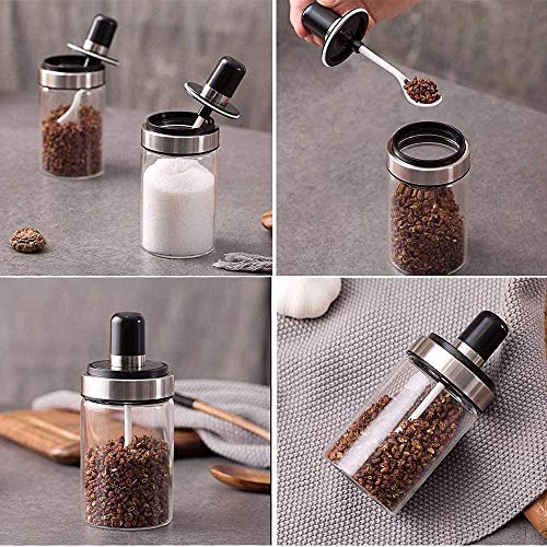ZURATO Glass Storage Spice Jar With Spoon - 250 ml, 1 Pieces - Image 2