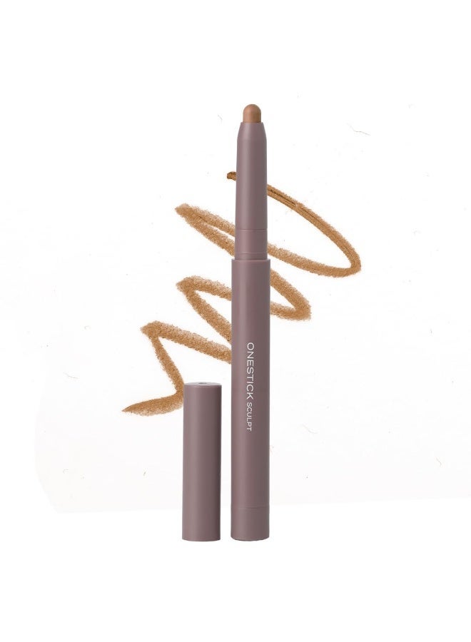 Ruby's Organics Ruby’s Organics OneStick Lipstick for Women- Sculpt, Lip and Cheek Contour Crayon, Matte Finish, Lip Makeup- Enriched with Antioxidants and Vitamins, Chemical Free- Oat - Image 1
