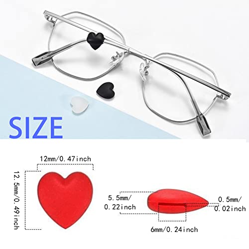 KECHIO Eyeglasses Ear Grip Heart-Shaped Silicone Retainers Soft Ear Hooks Anti-Slip Holder Eyeglasses Stopperr(Muulticolor) - Image 3