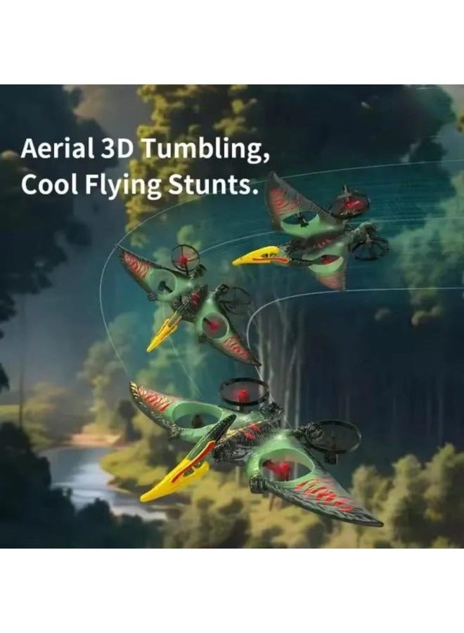 Flying Pterodactyl RC Drone – 360° Stunt Spins, LED Lights, 2.4GHz Remote, Rechargeable Battery for Indoor & Outdoor Fun  - Image 4
