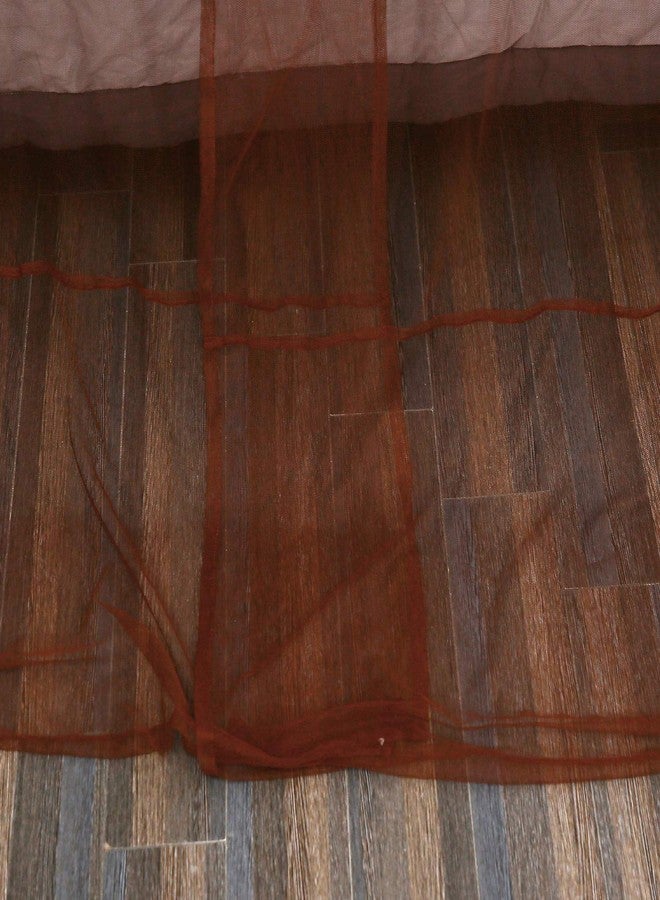 Mengersi Elegant Canopy Bed Curtains for Full Queen King Size Bed,Bed Canopy Mosquito Net Suitable for Indoor Outdoor Net (87x79x98“(Suggested for Full to King), Coffee) - Image 4