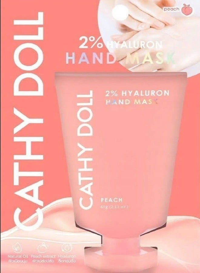 Cathy Doll 2% Hyaluron Hand Mask Peach 60 g  - Image 4