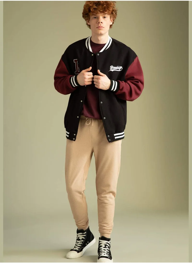 DeFacto Regular Fit Long Sleeve Colour Block Bomber Jacket