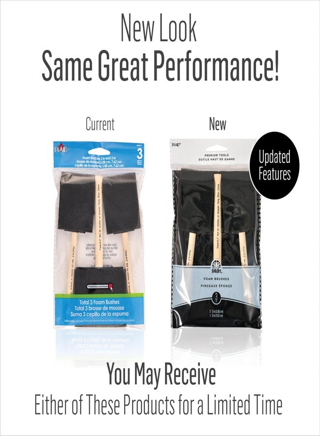 Plaid Foam Brushes, 44269 (3 Pack), One Size - Image 2