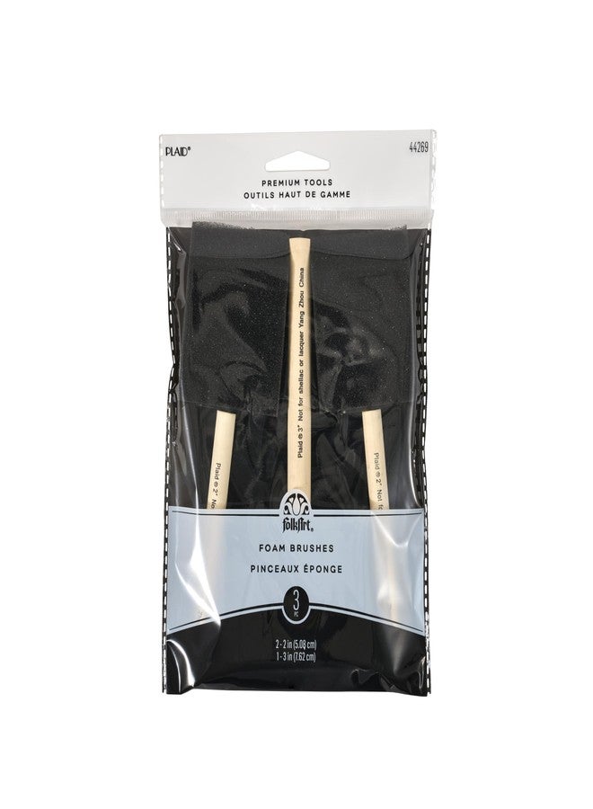Plaid Foam Brushes, 44269 (3 Pack), One Size - Image 1