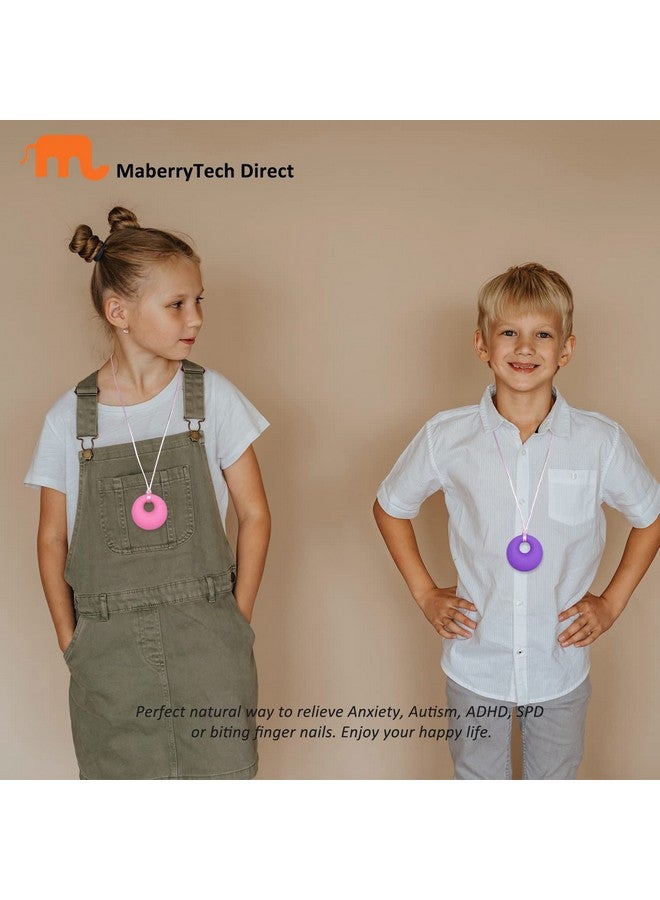 MaberryTech Direct Chew Necklace For Sensory Kids Girls, Chewy Necklace Sensory Chew Toys For Adults With Autism Adhd Anxiety, Silicone Sensory Necklaces For Chewing - 3 Pack - Image 5