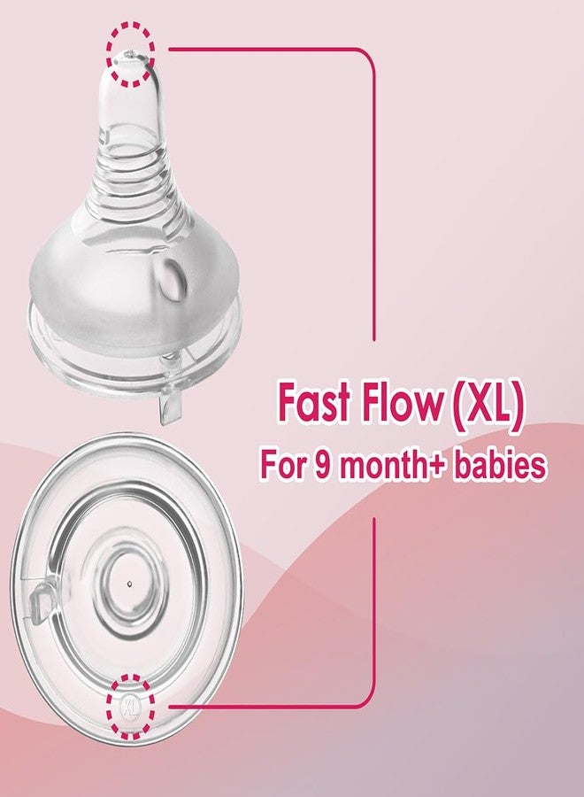 Nenesupply 4pc NaturalFit Baby Bottle Nipple Level 5 Flow 5 Size XL Nipple for 9 Month+. Babies. Wide Neck with Anti Colic Vented Valve Work with Nenesupply Bottles and Lansinoh Spectra Bottles - Image 2