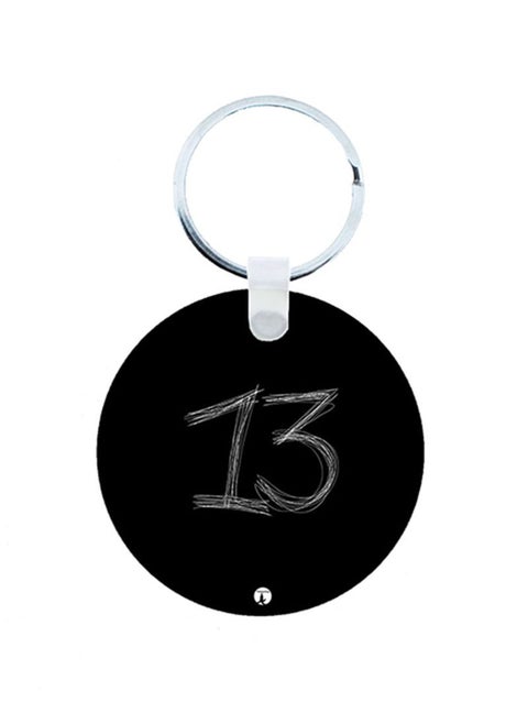 The Number 13 Wooden Keychain