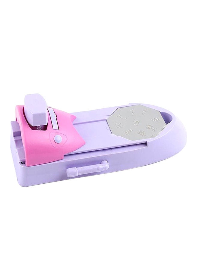 NIBEMINENT Nail Art Stamping Machine Purple/Pink