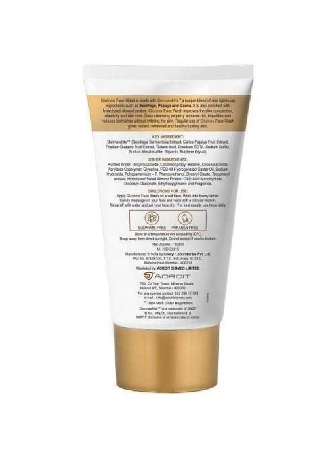 GLUTONE Face Wash| Glow & Radiance Face Wash| With Fruit Extracts| Enriched Hydrolyzed Almond Protein| SugarBased Formula| 100ml (Pack of 6) - Image 3