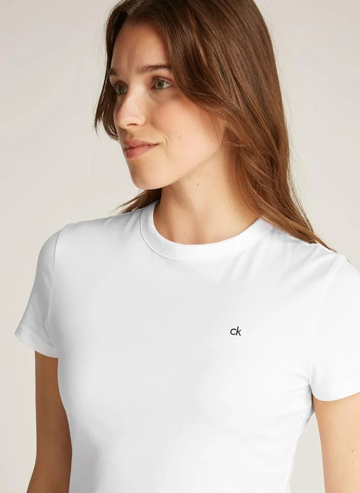 كالفن كلاين Crew Neck Knitted T-Shirt