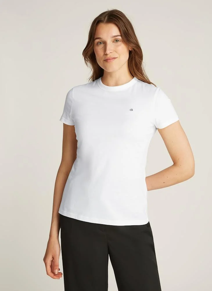 كالفن كلاين Crew Neck Knitted T-Shirt