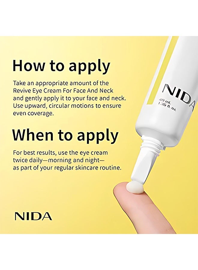 NIDA Revive Eye Cream，For Probiotic Solution, Retinal, Peptide | Wrinkles, Fine Lines, Cell Turnover, Firm Skin Texture, Radiant Skin, Moisture Retention  40ml - Image 5