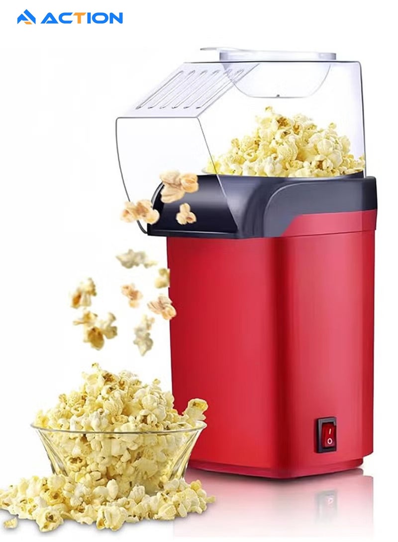 ACTION Hot Air Popcorn Machine 1200w, Quick To Complete Healthy Food In 2-3 Minutes 1.8 L 1200.0 W JYDQ-01H Red - Image 1
