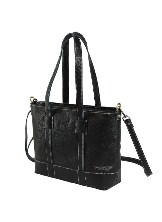 سيفين ك حقيبة نسائية من الجلد الطبيعي متعددة الاستخدامات - محمولة باليد، وكتف، وعبر الجسم