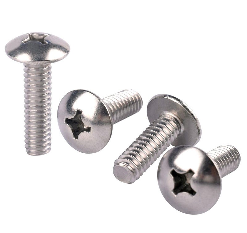 KOSJETHAS Store #10-24 x 1/2" Truss Head Phillips Machine Screws, 304 Stainless Steel 18-8, UNC Full Machine Thread, Bright Finish, Quantity 50Pcs - Image 4