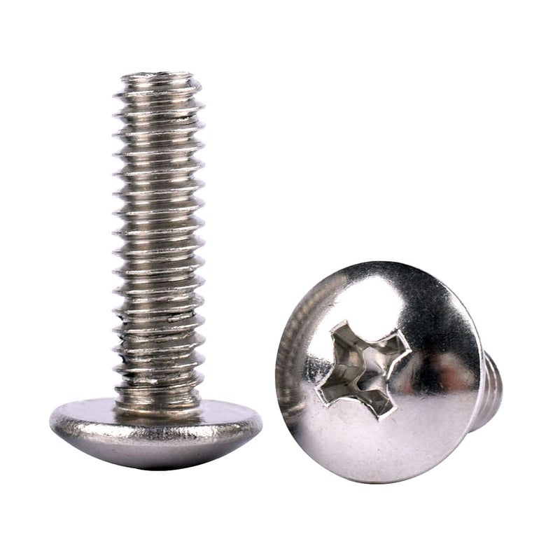 KOSJETHAS Store #10-24 x 1/2" Truss Head Phillips Machine Screws, 304 Stainless Steel 18-8, UNC Full Machine Thread, Bright Finish, Quantity 50Pcs - Image 1