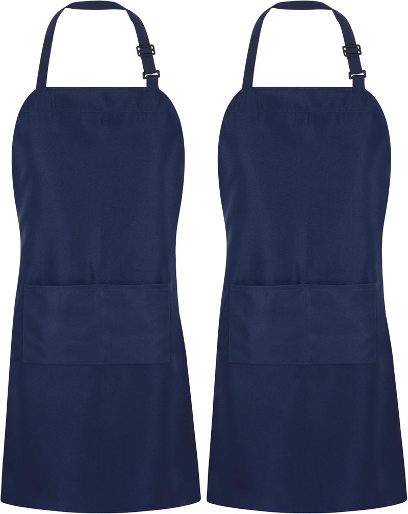 Utopia Kitchen 2 Pack Bib Apron  Adjustable with 2 Pockets  Water and Oil Resistant  Cooking Kitchen Chef Apron for Women Men - Image 3